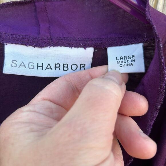 Sag Harbor open shawl top cardigan size large - Picture 6 of 10